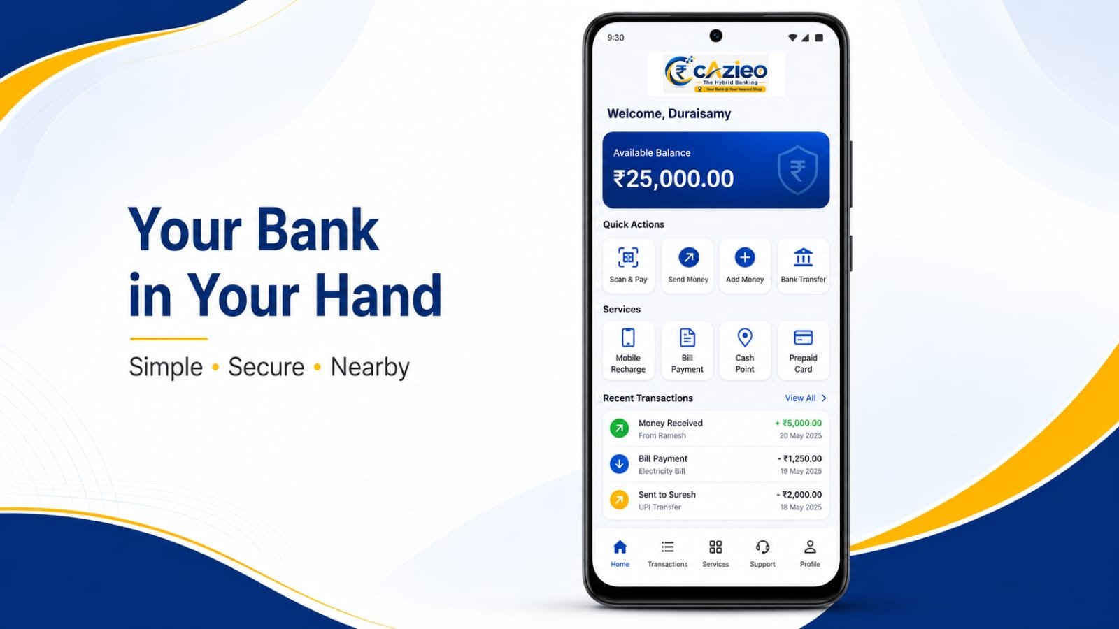 cAzieo Home Dashboard